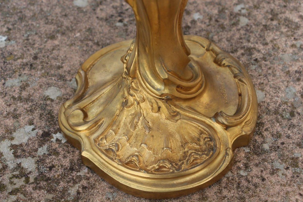 pied de lampe en bronze signé de Lelievre et Susse frère fondeur XIXème-photo-3