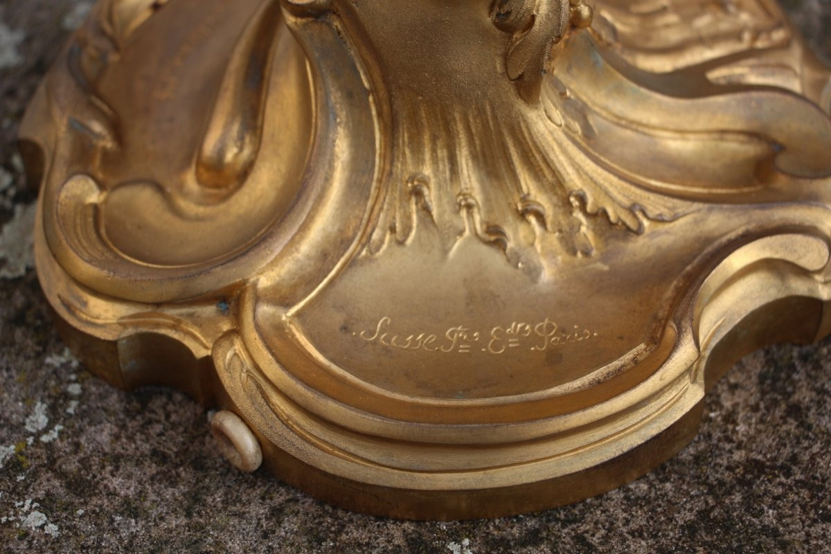 pied de lampe en bronze signé de Lelievre et Susse frère fondeur XIXème-photo-3