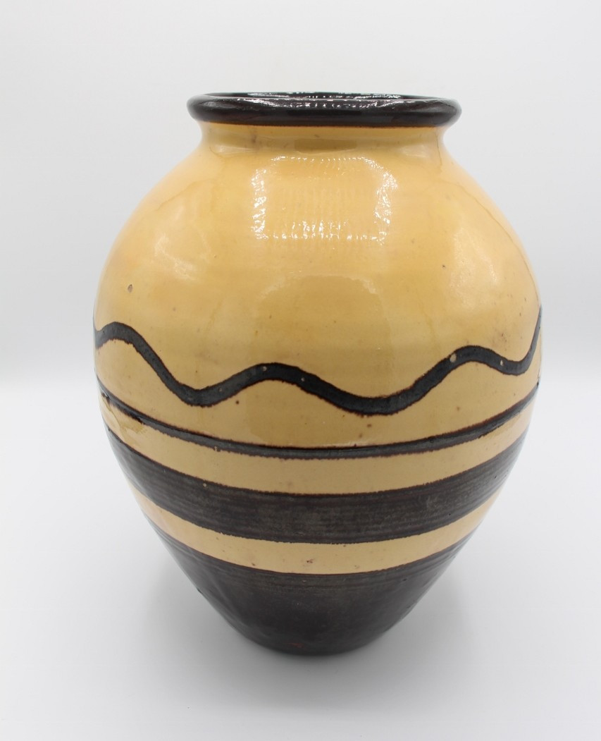 Art Deco Ceramic Vase Signed Primavera And Attributed To Paul Jacquet