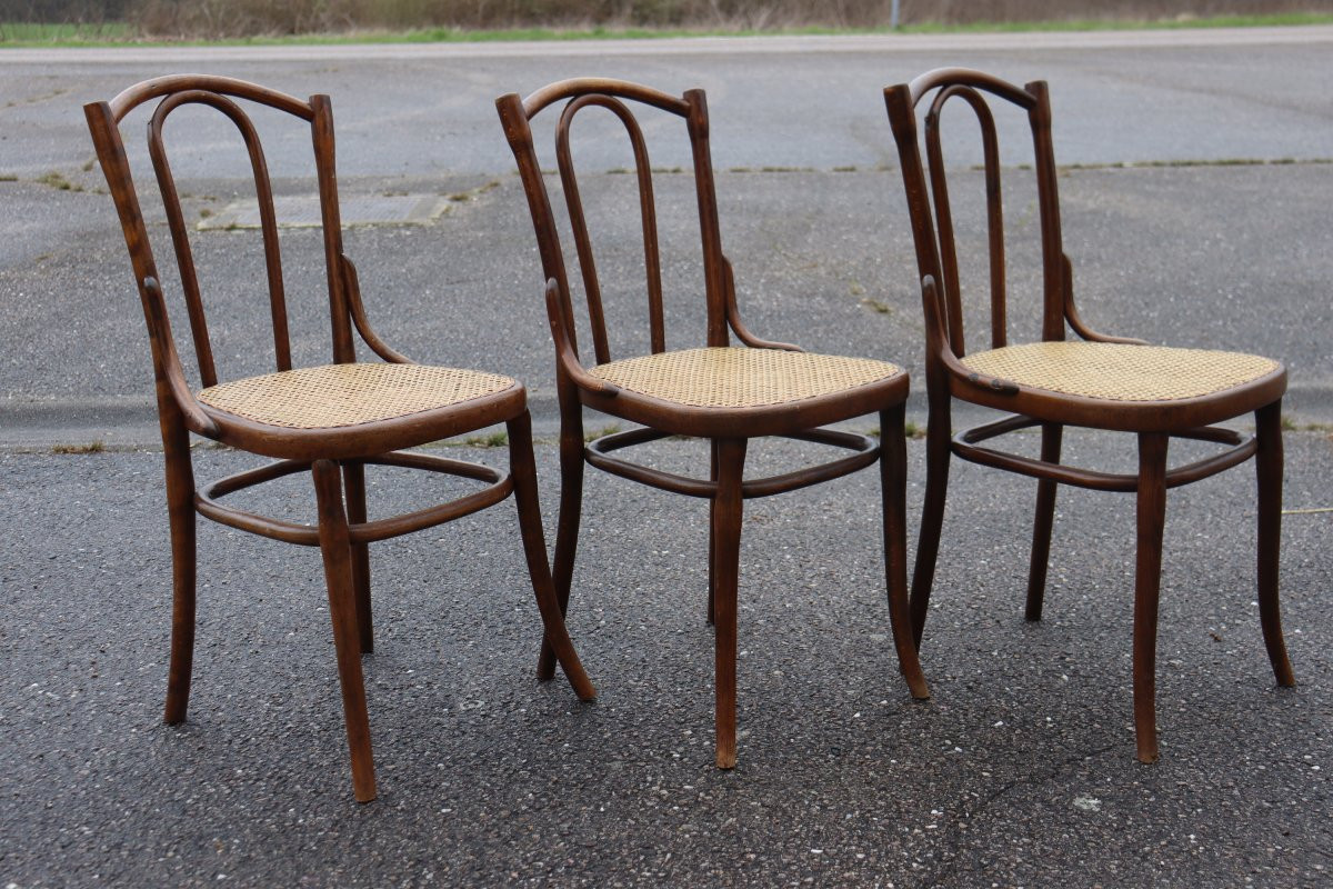 série de six chaises bistrot n°56 Thonet-photo-3