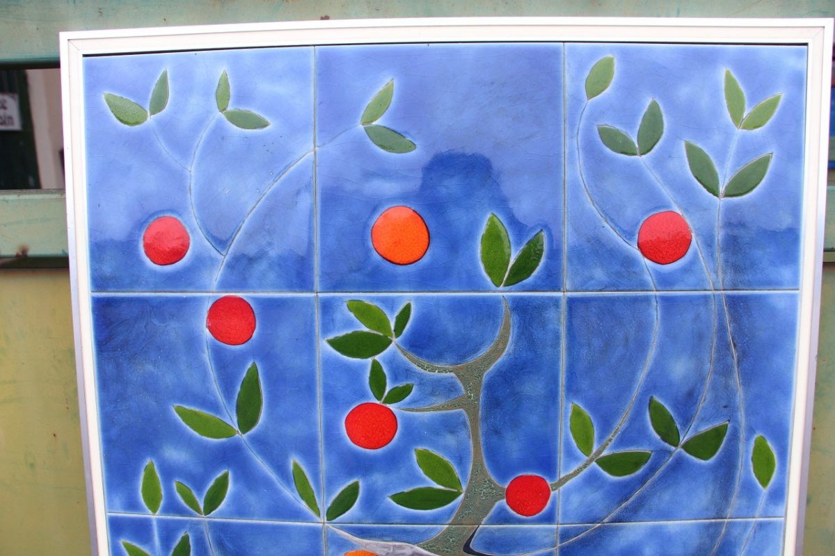 Large Ceramic Wall Panel By Gilbert Valentin-photo-2