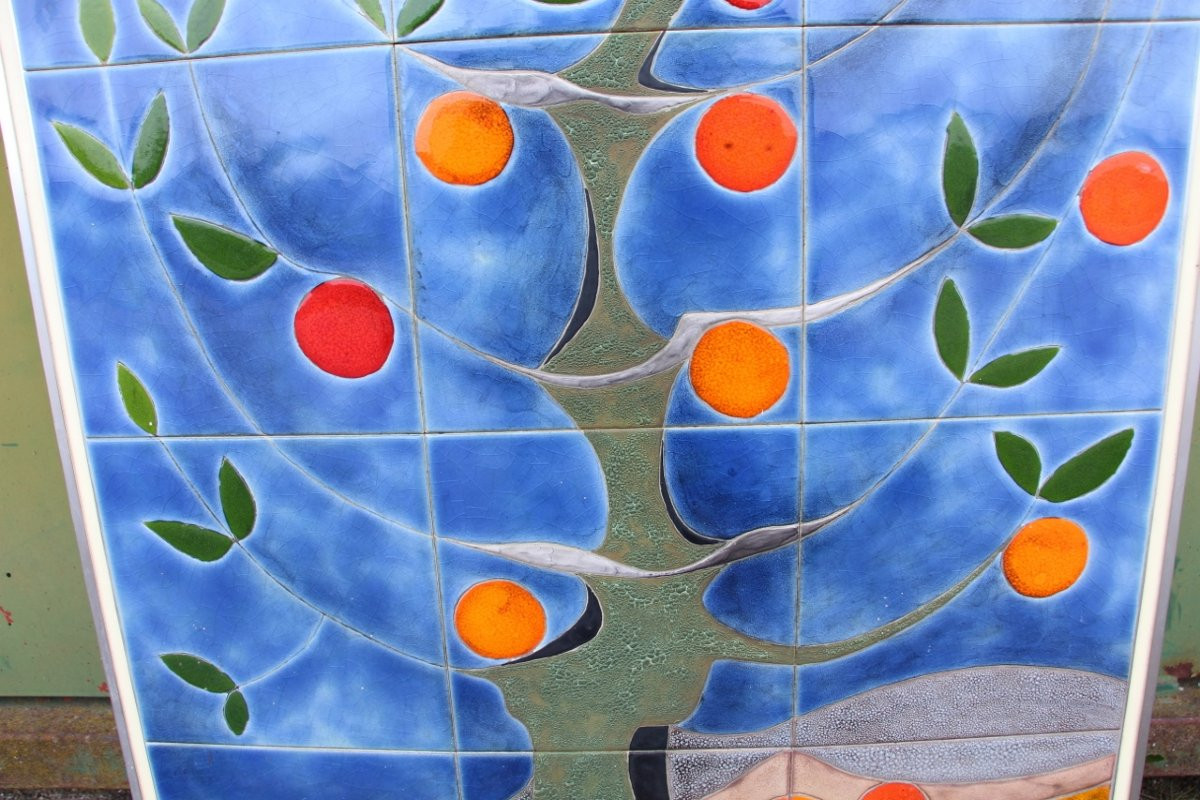 Large Ceramic Wall Panel By Gilbert Valentin-photo-3