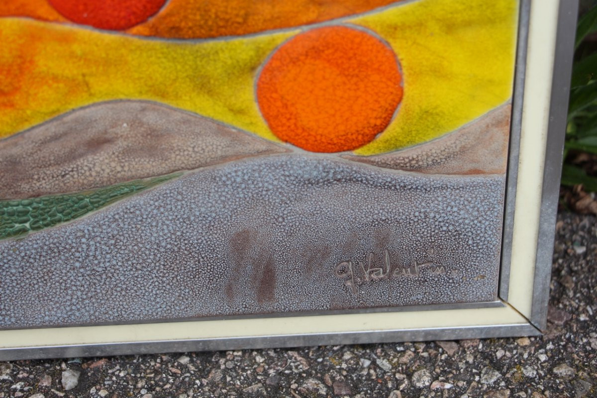 Large Ceramic Wall Panel By Gilbert Valentin-photo-1