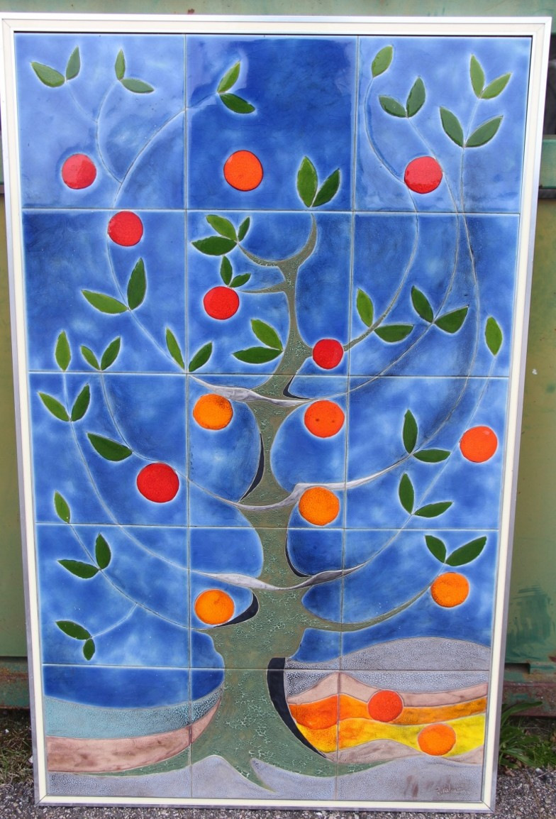 Large Ceramic Wall Panel By Gilbert Valentin