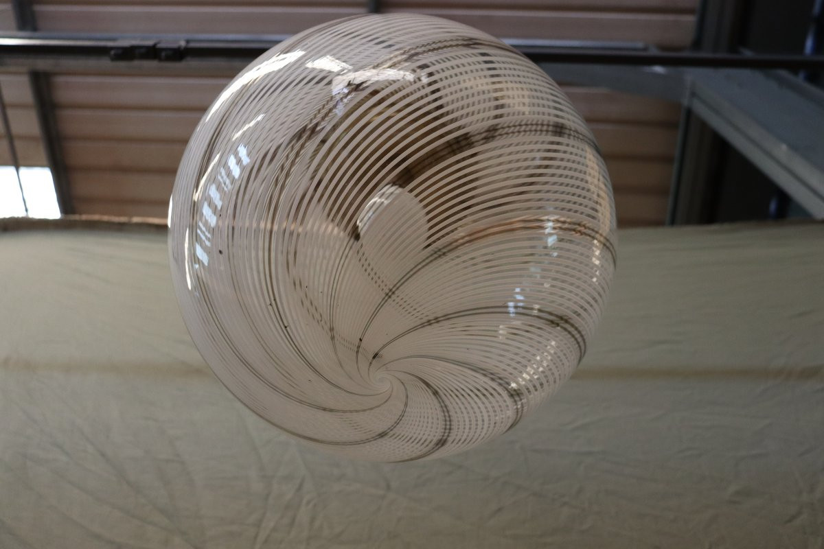 70's Murano Ball Chandelier-photo-1