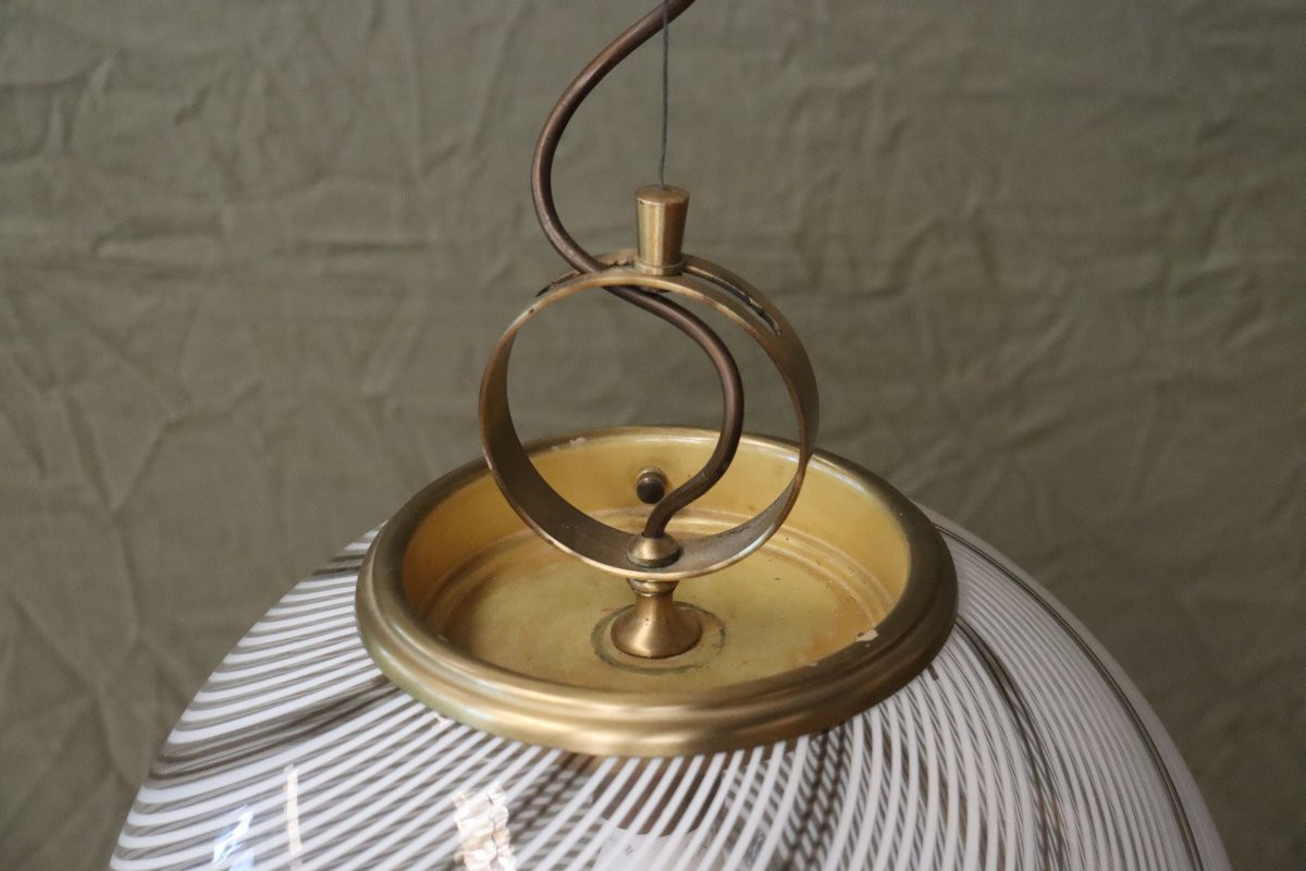 70's Murano Ball Chandelier-photo-3