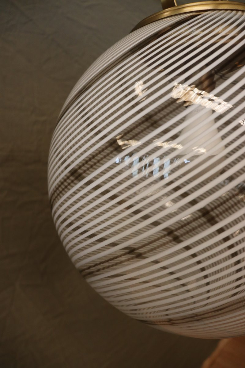 70's Murano Ball Chandelier-photo-5