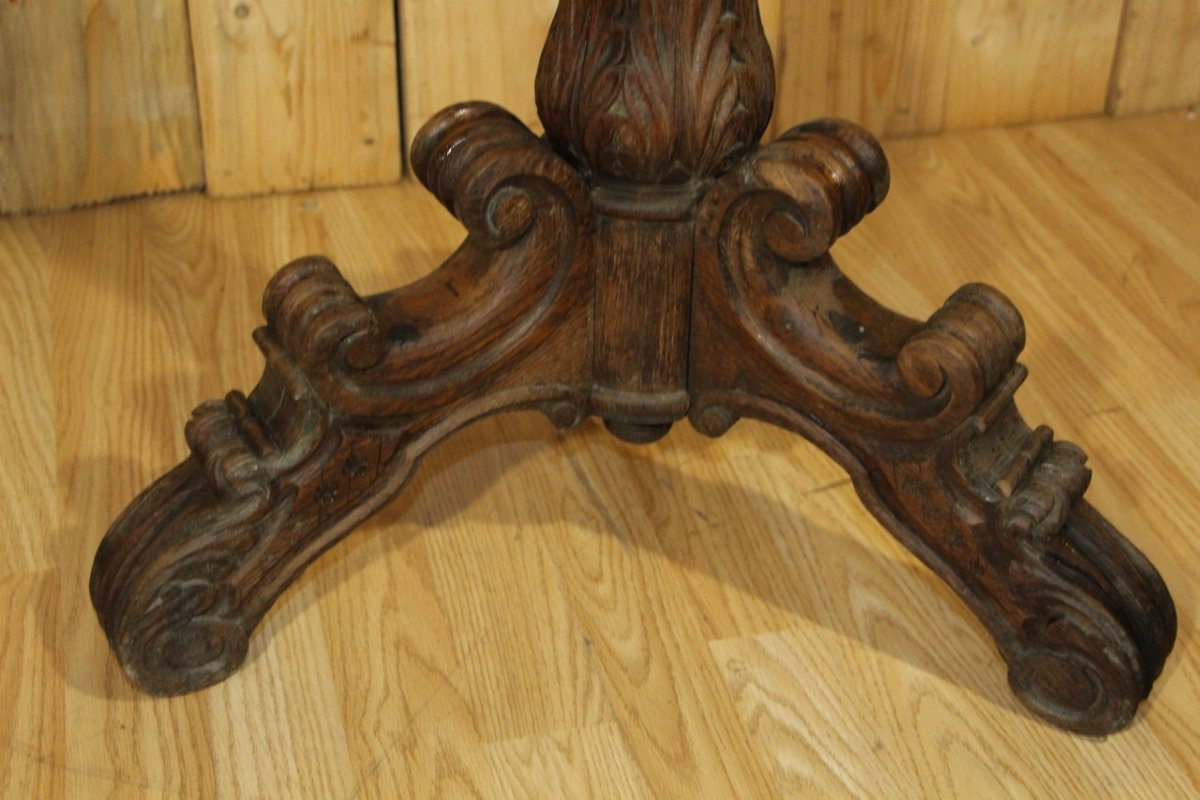 Wooden Candle Stick 19th Century-photo-4