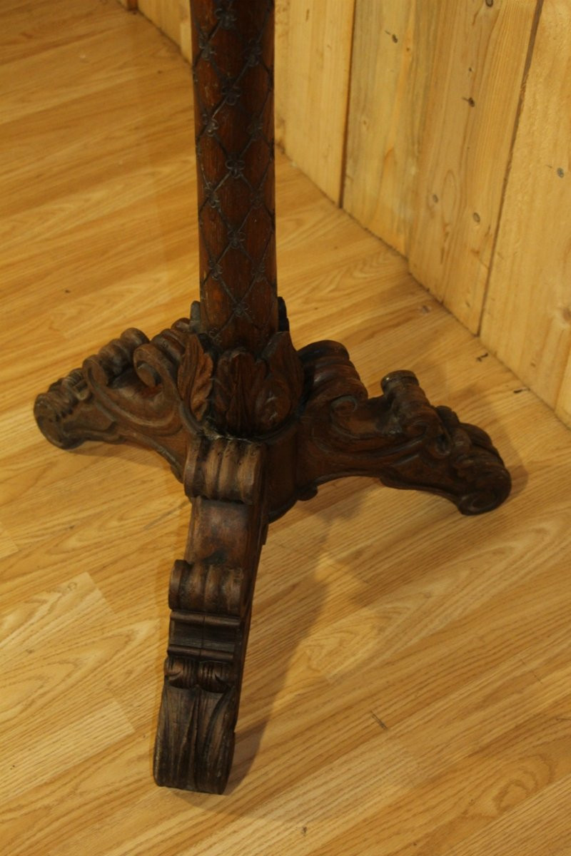 Wooden Candle Stick 19th Century-photo-6