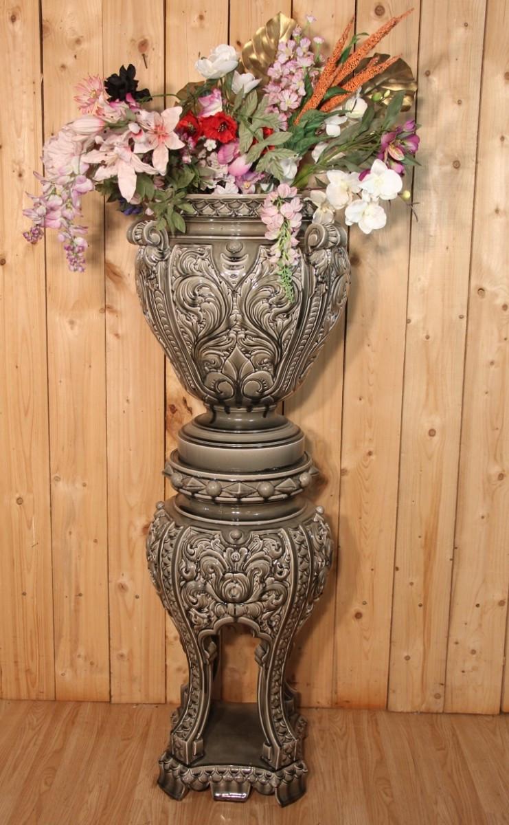 Earthenware Cache Pot Et Ca Colonne Attributed To Massier