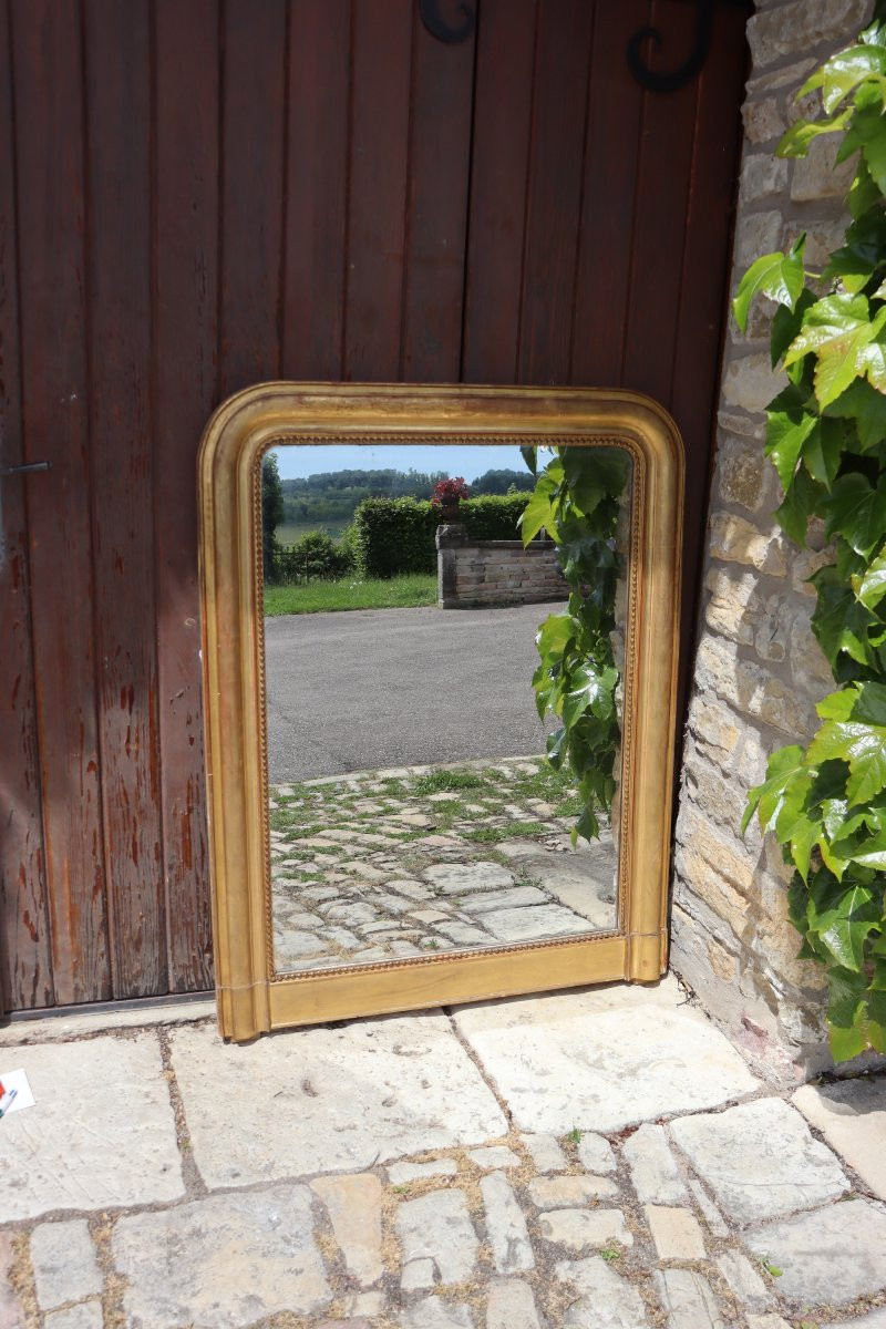 Miroir doré Louis Philippe 122cm de  haut-photo-2