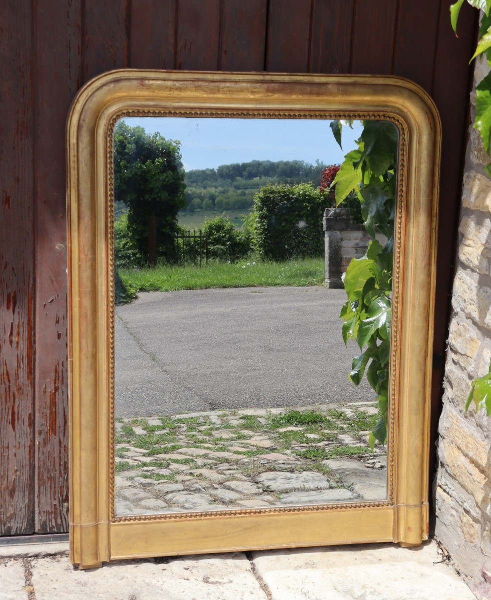 Miroir doré Louis Philippe 122cm de  haut