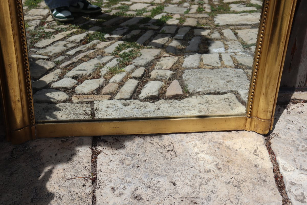 Miroir doré de style Louis XV 19ème -photo-3