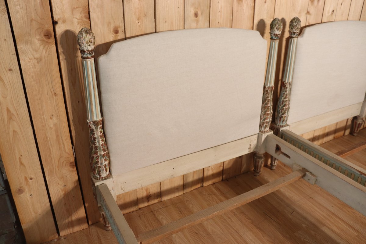 paire de lits jumeaux style louis XVI -photo-4