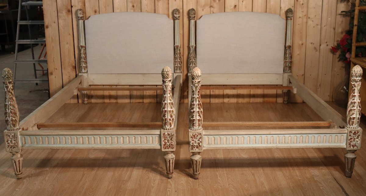paire de lits jumeaux style louis XVI 