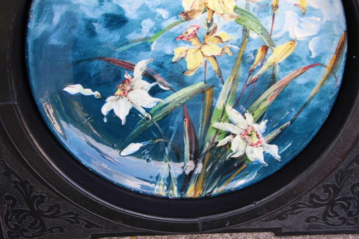 Pair Of Framed Dishes By Jérôme Massier In Vallauris-photo-5