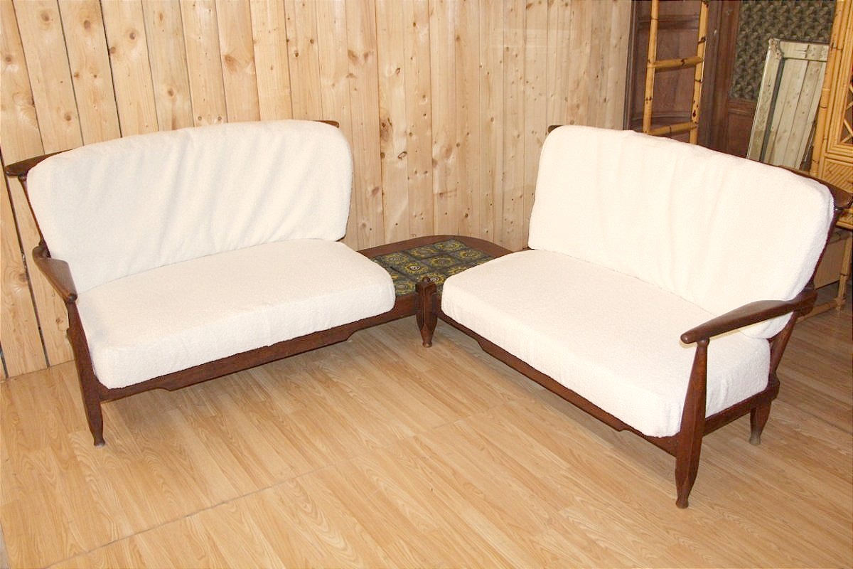 Corner Sofa By Guillerme Et Chambron 1960-photo-3