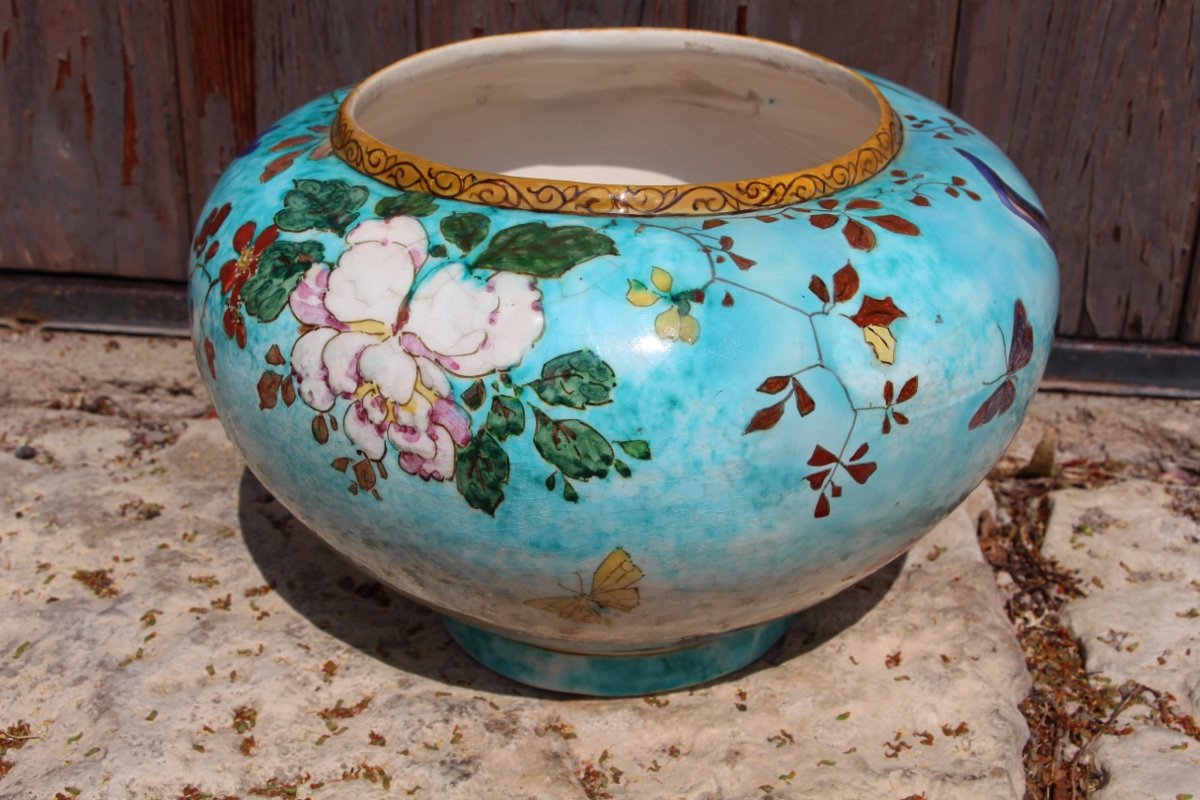 cache pot de Edmond Lachenal art nouveau -photo-4