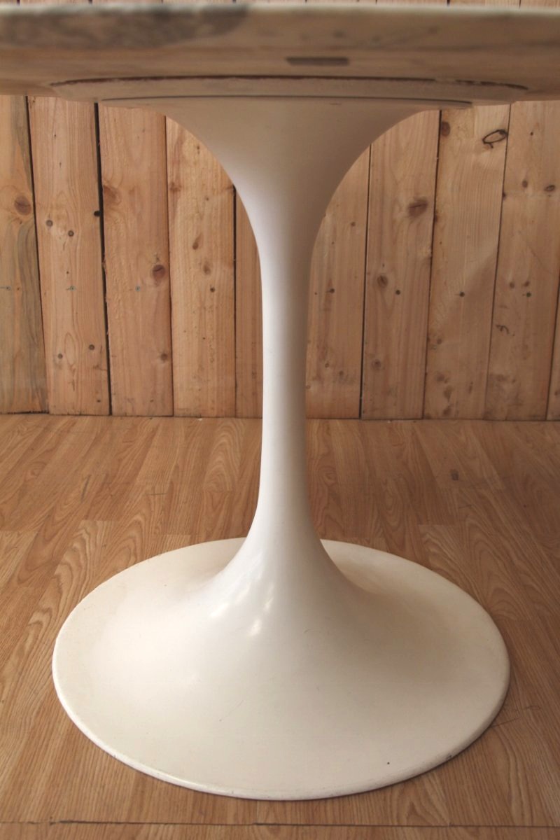 Table ronde Tulipe en marbre Calacatta de Eero Saarinen - Ø 107 cm - Knoll-photo-3