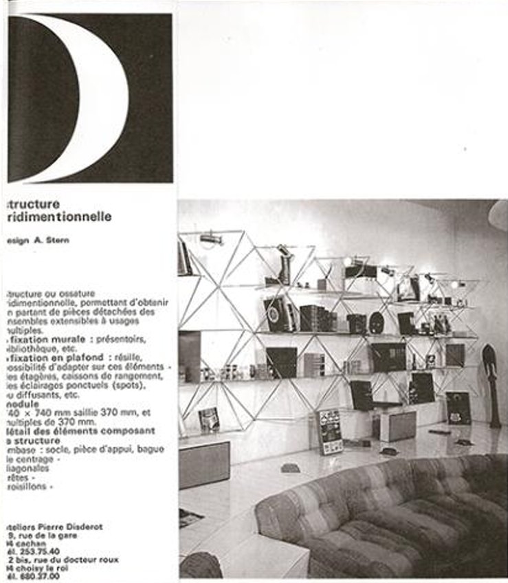 André Stern (XXe) Bibliothèque en tiges d'acier 1970-photo-4