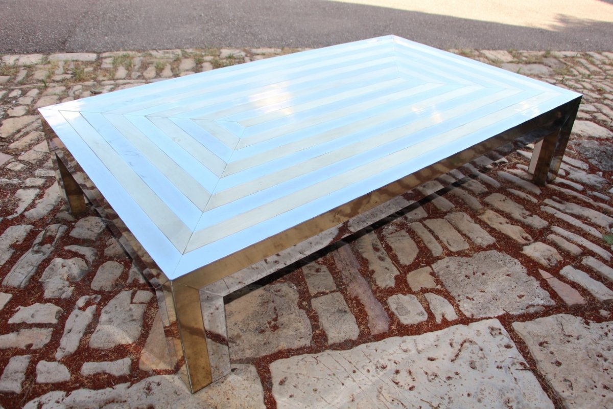 Grande Table Basse Années 70 Attribué A La Maison Jansen-photo-3