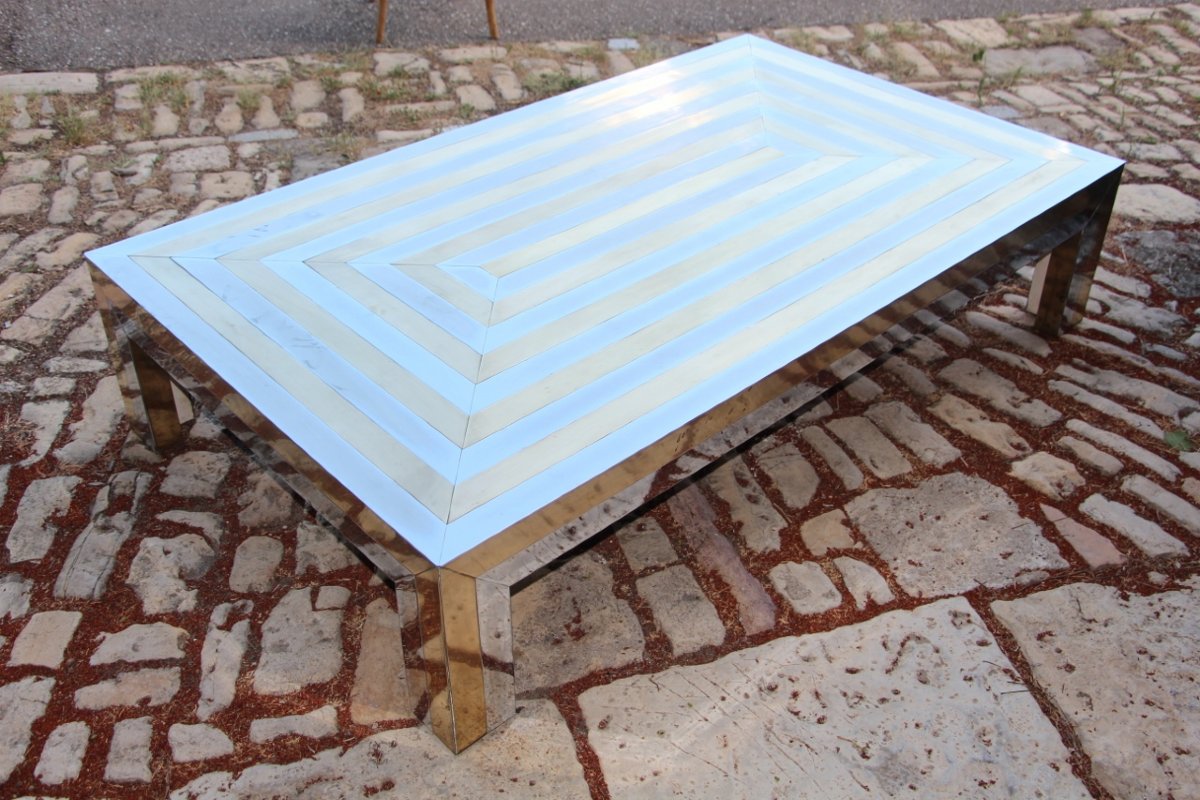 Grande Table Basse Années 70 Attribué A La Maison Jansen