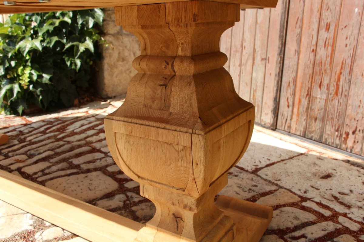 grande table monastère en chêne clair 250 cm de longueur  -photo-1