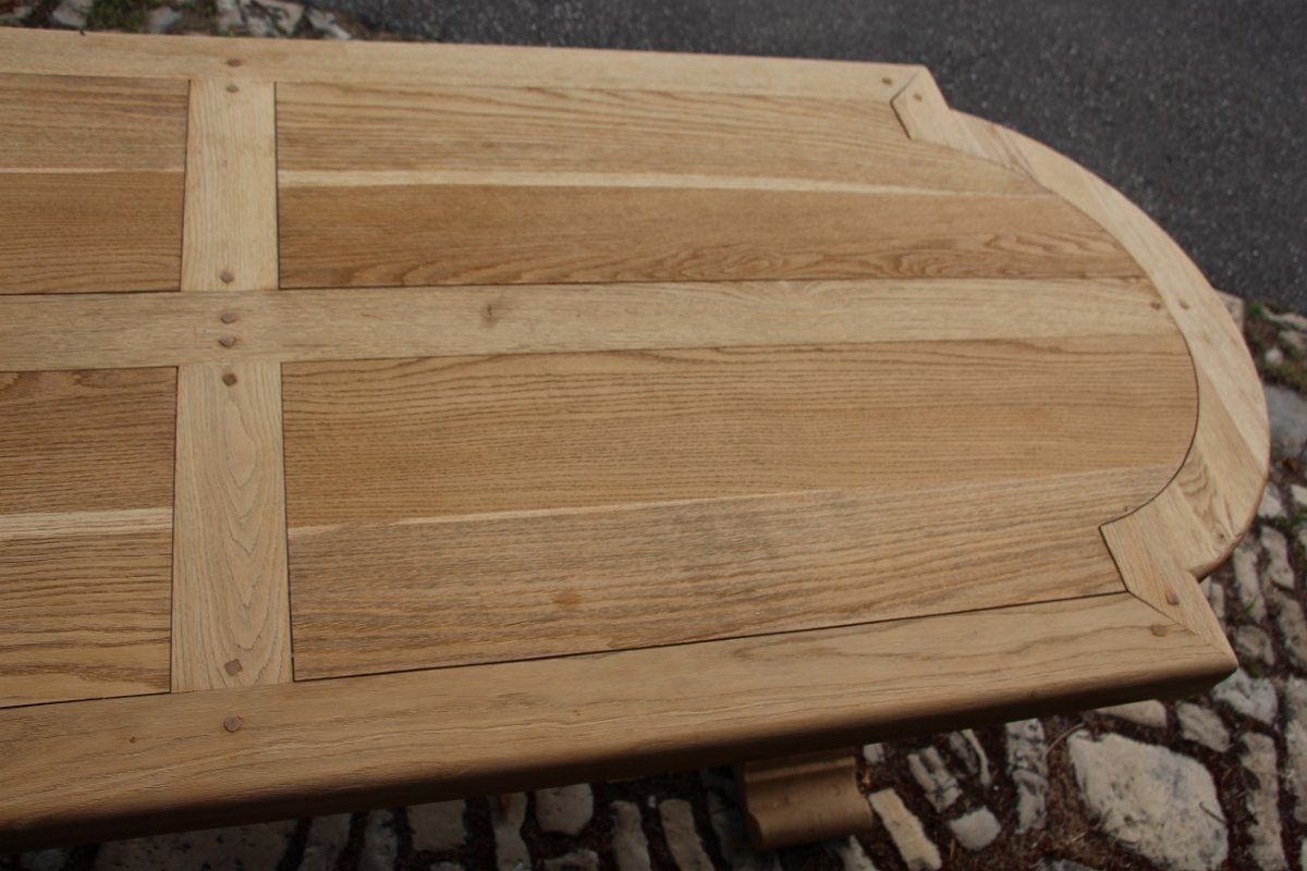 grande table monastère en chêne clair 250 cm de longueur  -photo-3