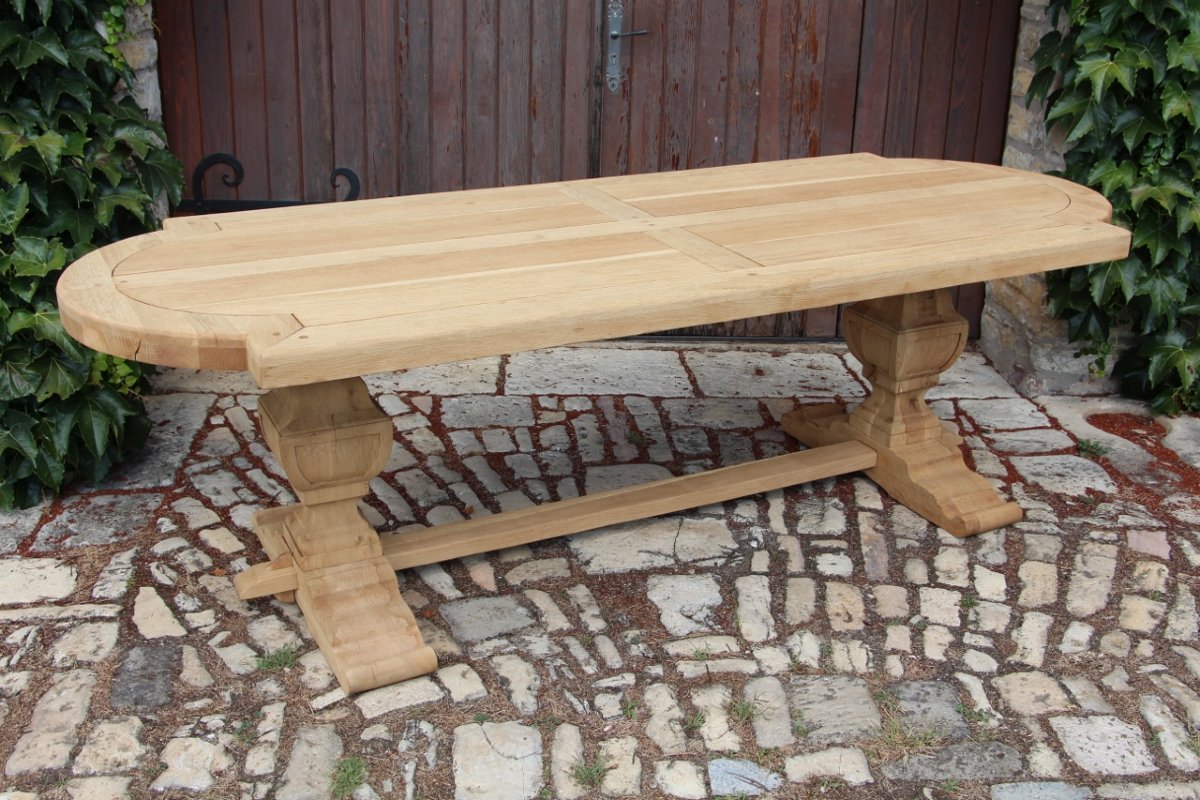 grande table monastère en chêne clair 250 cm de longueur  