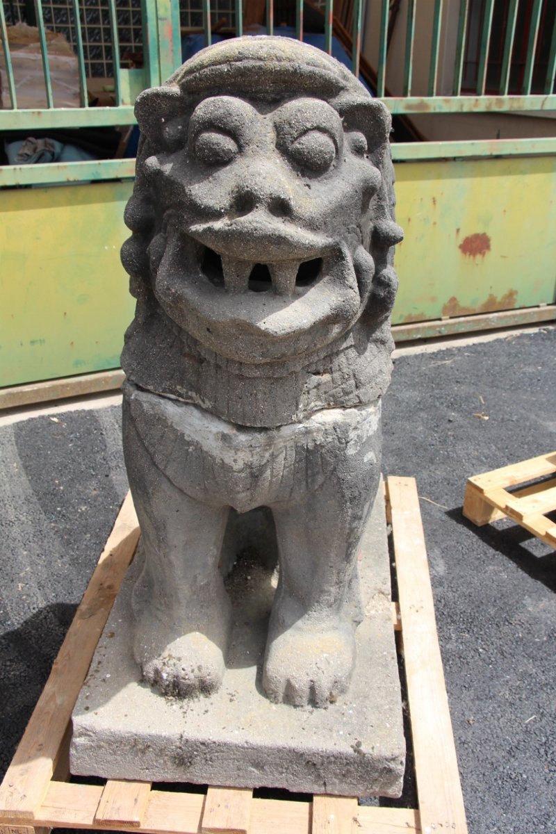 paire de chiens de fô début XXème de Louis Guingot-photo-4