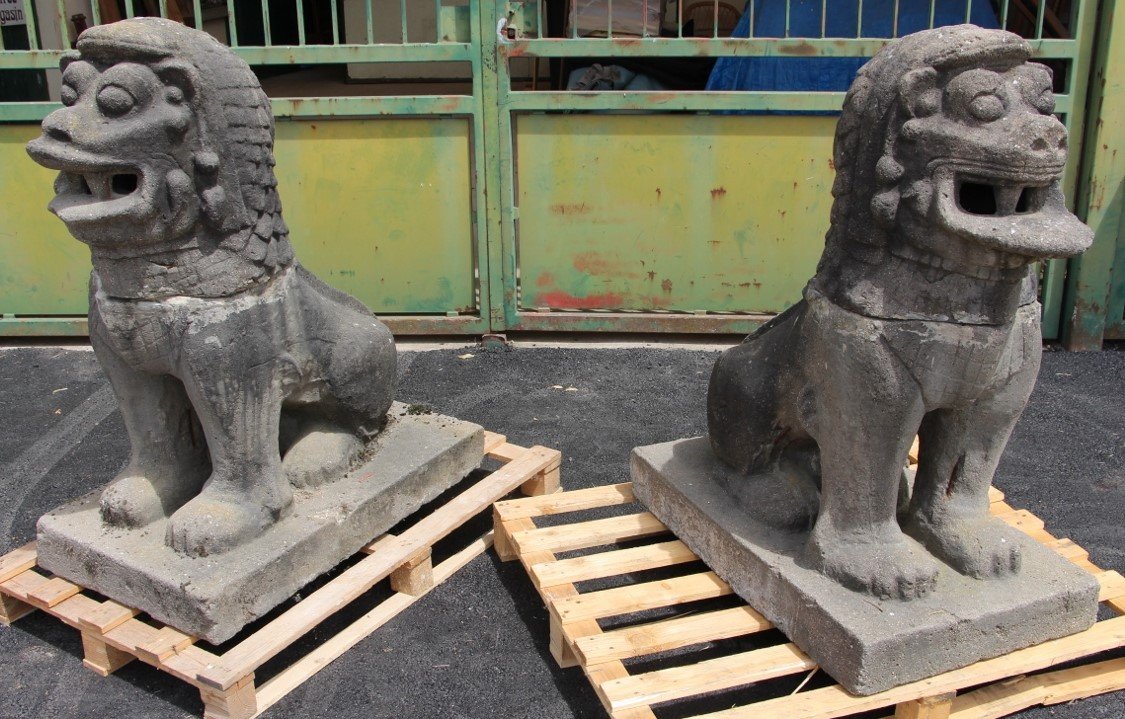 paire de chiens de fô début XXème de Louis Guingot