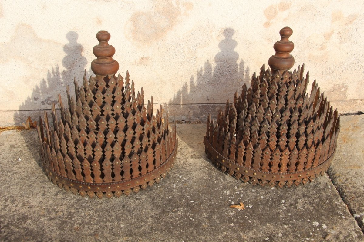 Pair Of "tramp Art" Wall Sconces-photo-4