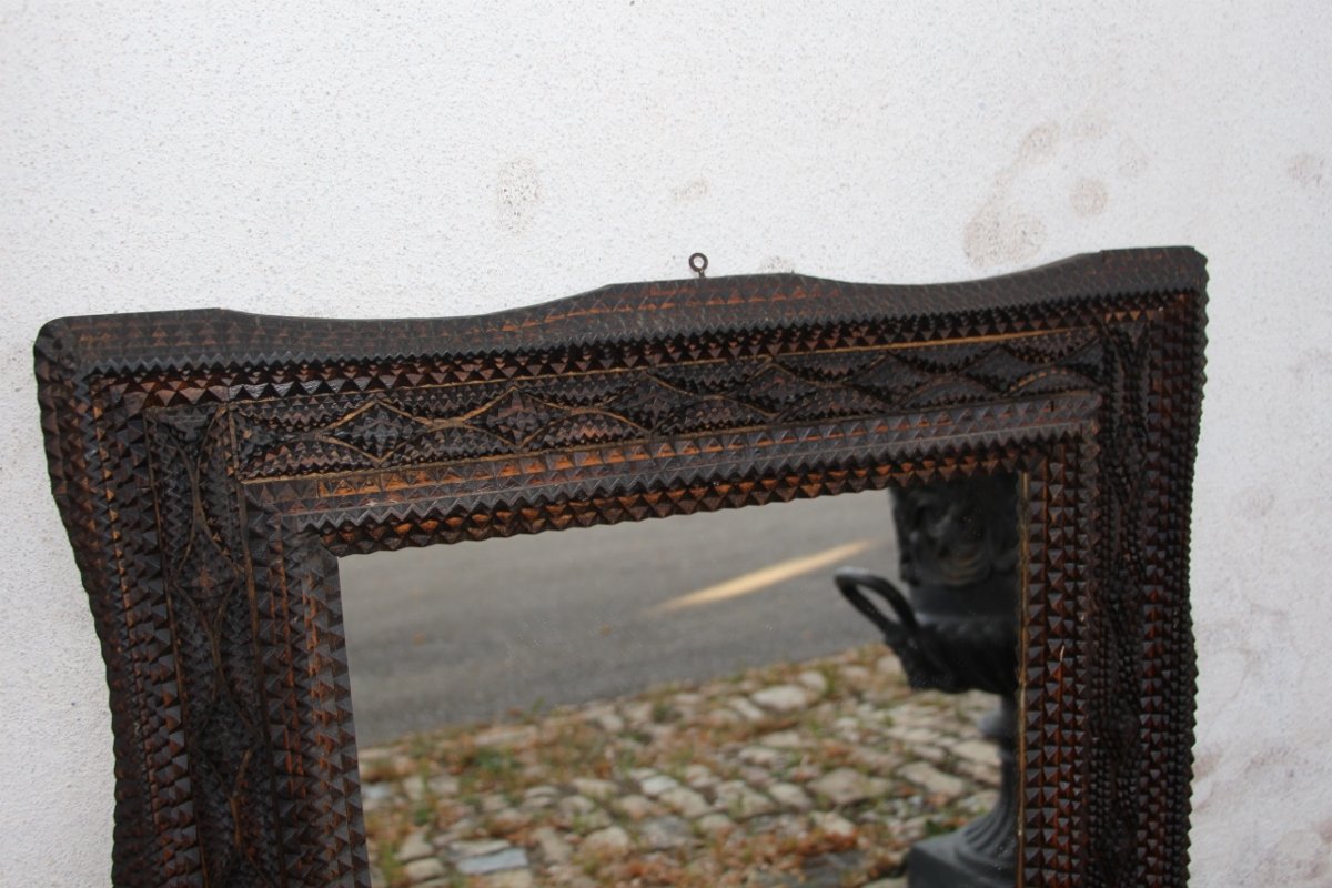19th-century Tramp Art-style Mirror-photo-2