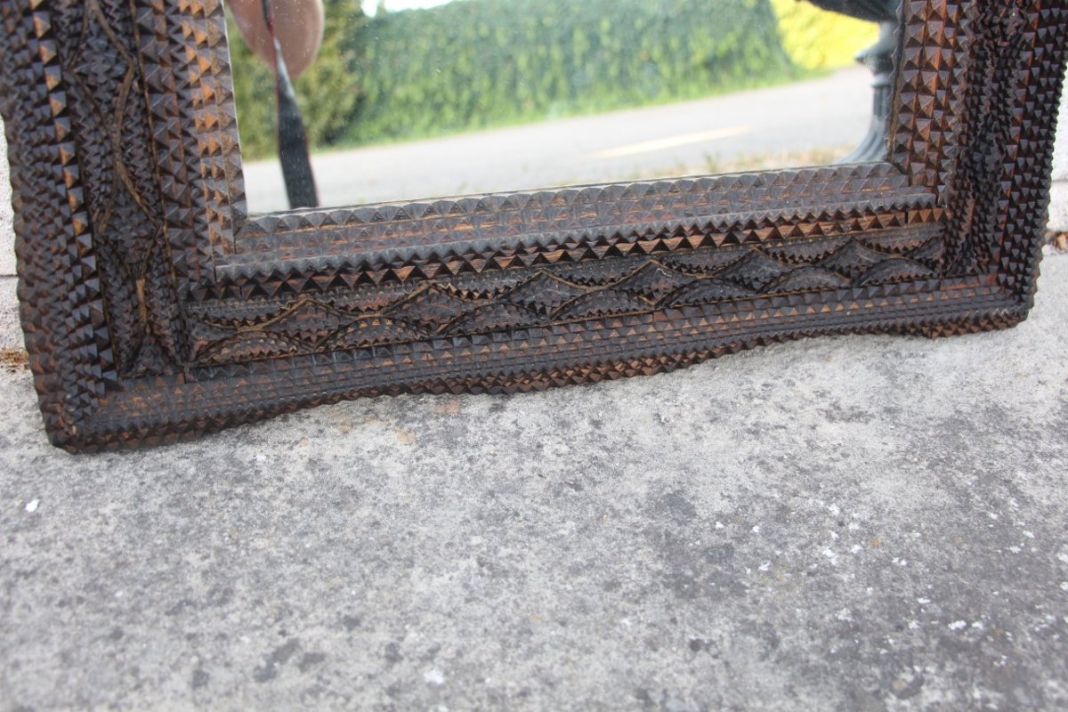 19th-century Tramp Art-style Mirror-photo-1