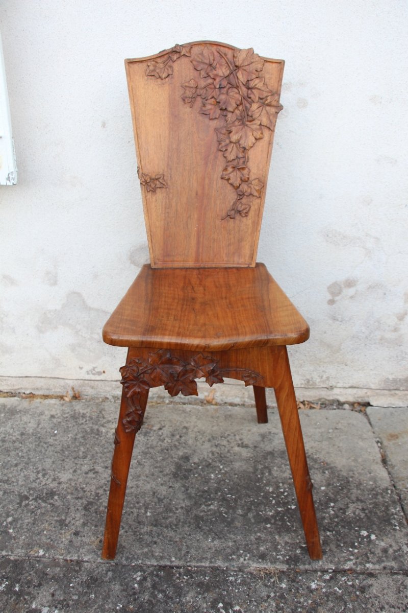 Art Nouveau Chair With Ivy Design -photo-2