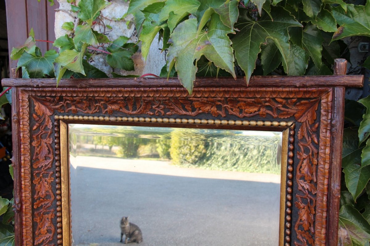 19th-century Black Forest-style Mirror Attributed To The Levera Brothers In Turin-photo-2