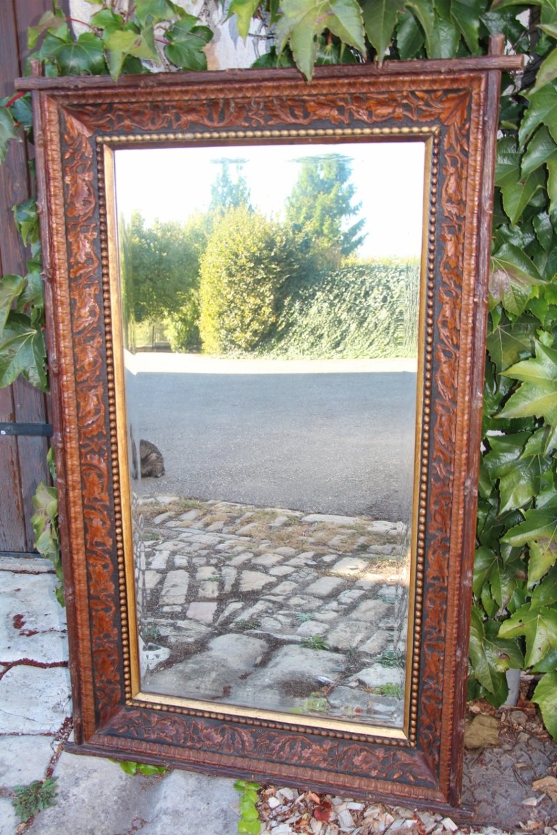 19th-century Black Forest-style Mirror Attributed To The Levera Brothers In Turin