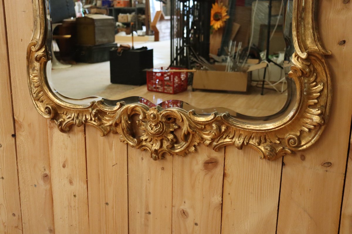Regency-style Rocaille Gilded Mirror-photo-2