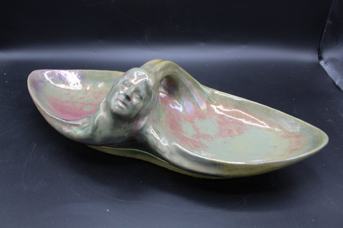 Art Nouveau Rambervillers Stoneware Trash Cup-photo-2