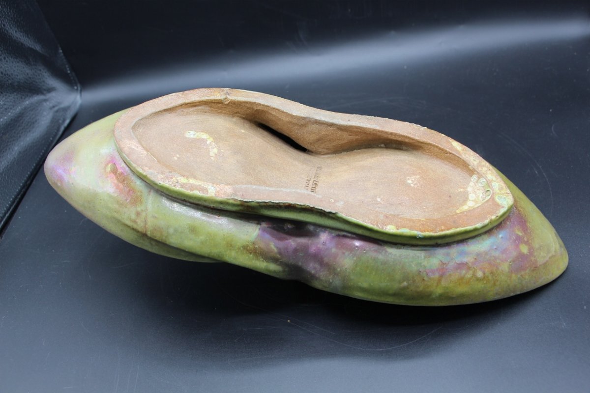 Art Nouveau Rambervillers Stoneware Trash Cup-photo-4