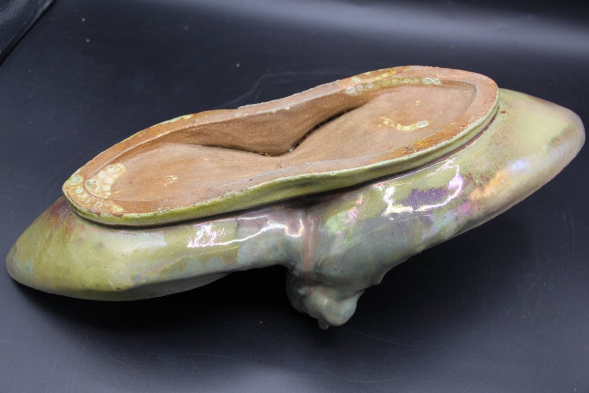 Art Nouveau Rambervillers Stoneware Trash Cup-photo-2