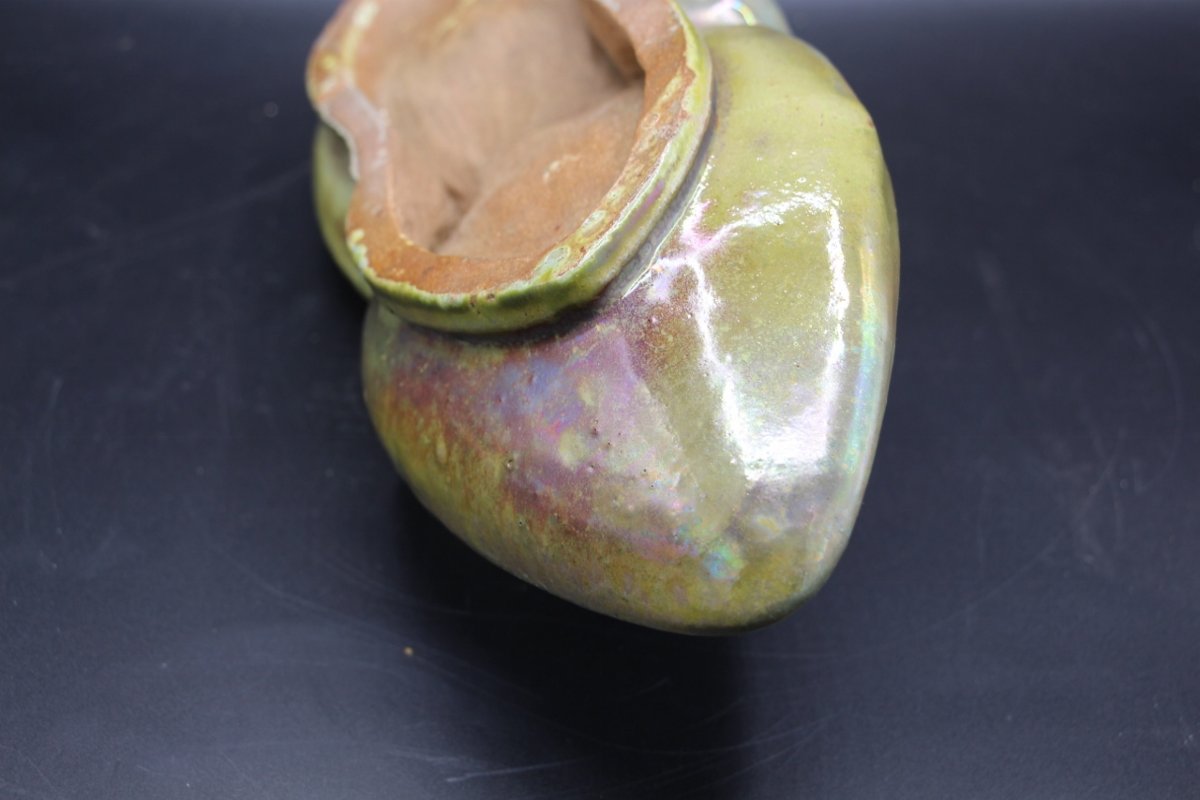 Art Nouveau Rambervillers Stoneware Trash Cup-photo-5
