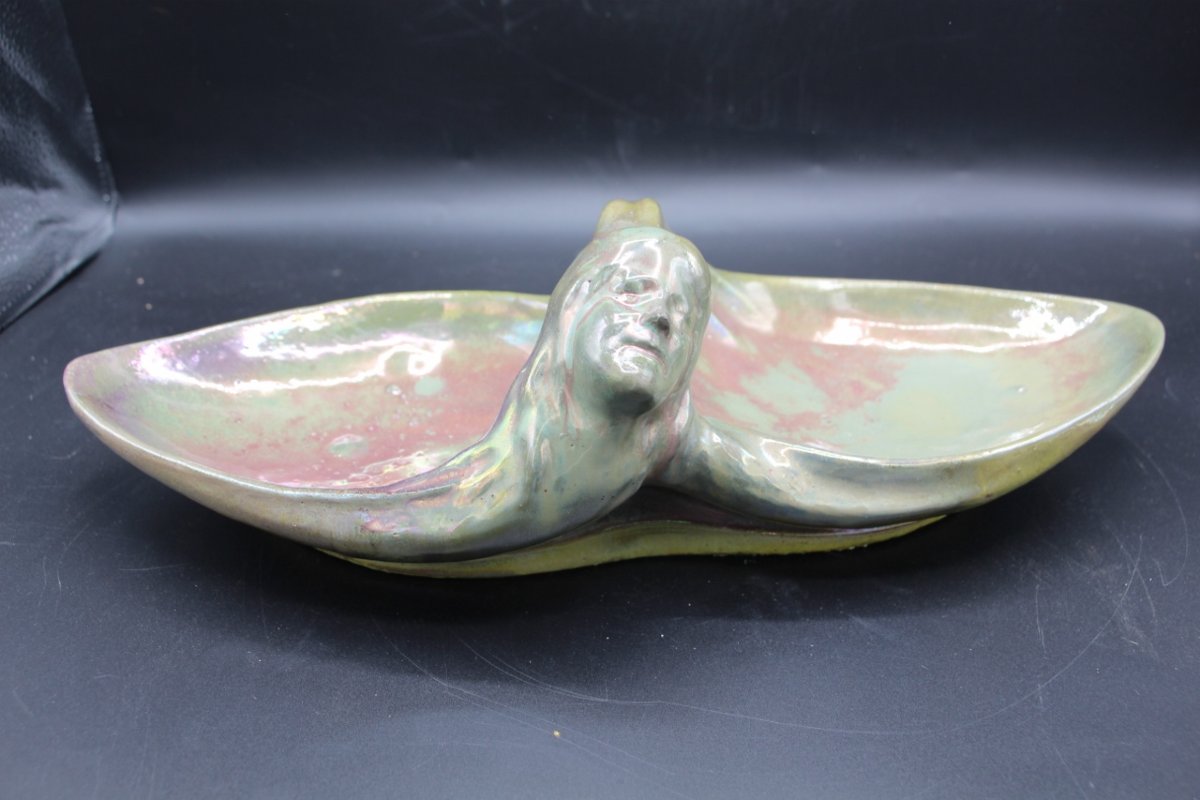 Art Nouveau Rambervillers Stoneware Trash Cup
