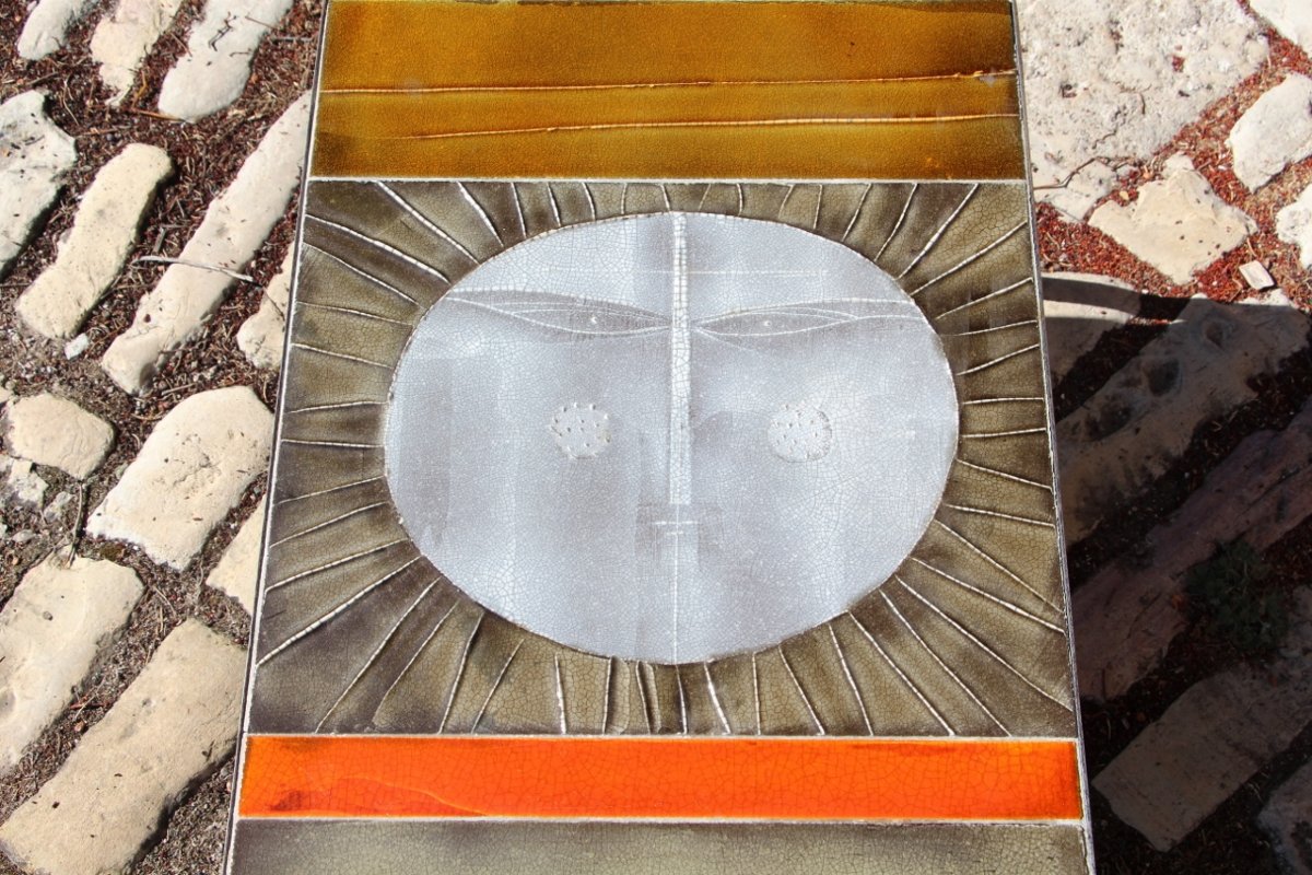Table Basse En Céramique Modèle " Soleil " De Roger Capron -photo-3