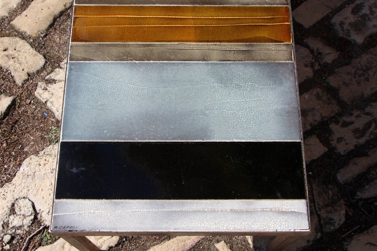 Table Basse En Céramique Modèle " Soleil " De Roger Capron -photo-1