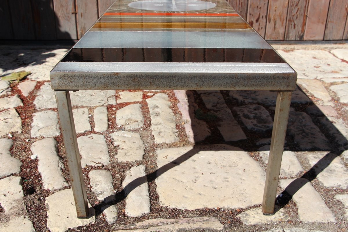 Table Basse En Céramique Modèle " Soleil " De Roger Capron -photo-4