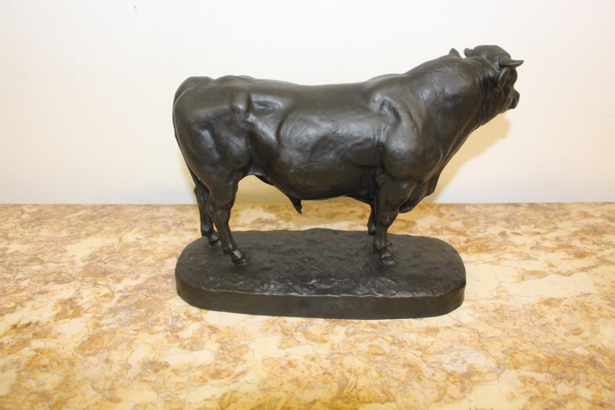 Bronze Of A.jacquemart "the Beef"-photo-3