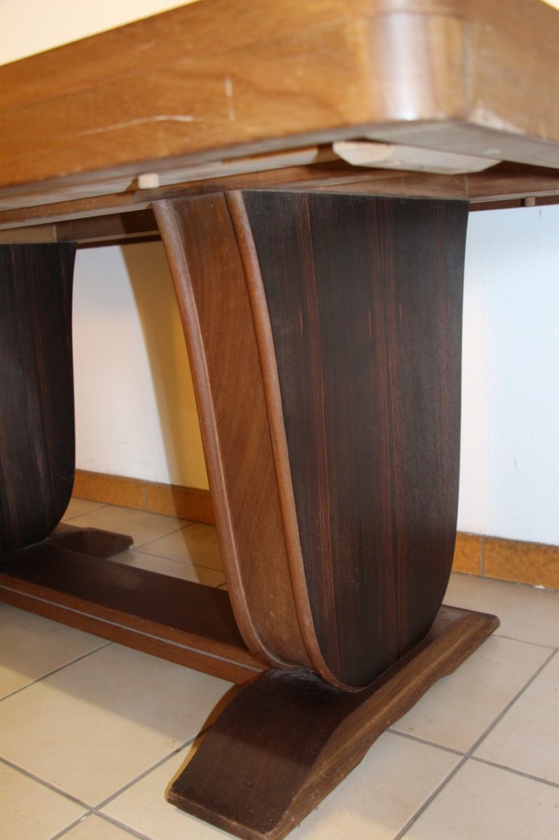 Art Deco Table In Macassar Ebony-photo-3