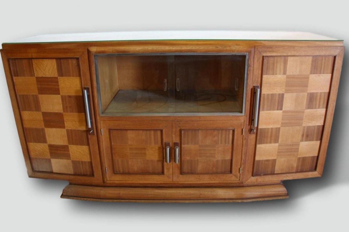 Art Deco Checkered Sideboard