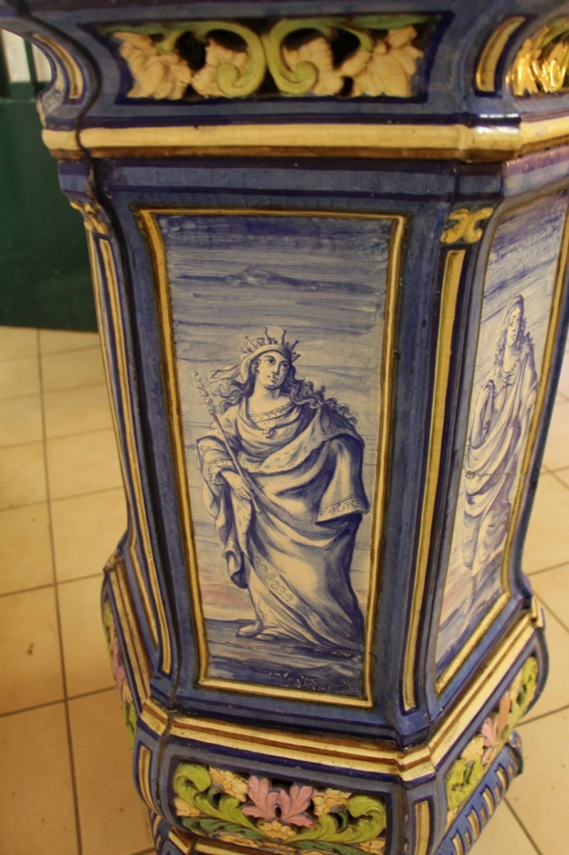 Earthenware Stove Toul-bellevue, Decor By Auguste Majorelle-photo-3